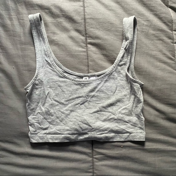 H&M grey size xs tank top crop top - Picture 1 of 2